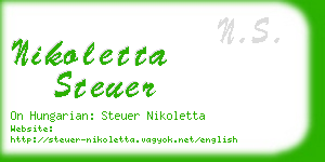nikoletta steuer business card